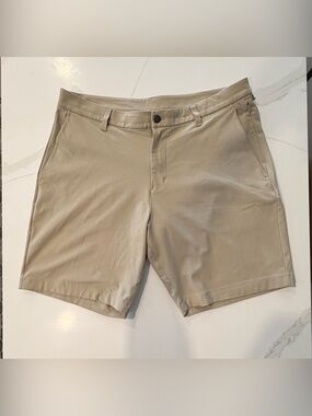 lululemon Commission Short Classic-Fit Warpstreme Tan Beige Men's Size 36